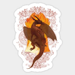 Fire Dragon Border Sticker